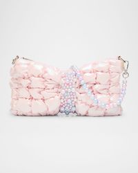 Kid's Iridescent Puffy Bow Shoulder Bag