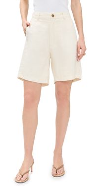 DL1961 Taylor Ultra High Rise Linen Shorts Flax (Linen) 28