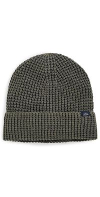 Faherty Plaited Waffle Beanie Forest One Size