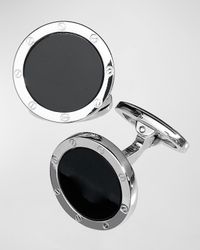 Round Onyx Cuff Links