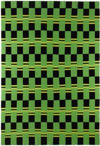 The Elder Statesman Couverture extensible vert et noir à carreaux