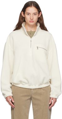 Rier SSENSE Exclusive White Fleece Sweater