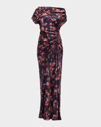 Draped Satin Poppy Gown