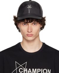 Rick Owens Casquette de baseball noire édition Champion