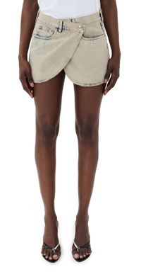 Coperni Denim Mini Skirt Grey Greige 36