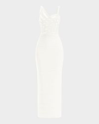 Adeline Crossover Mesh Bandage Gown