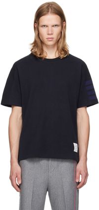 Thom Browne Navy 4-Bar T-Shirt