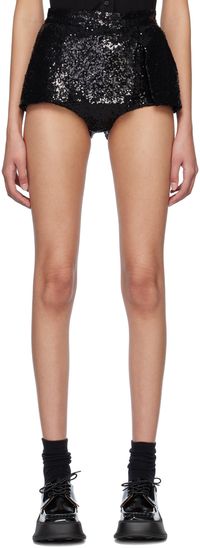 Pushbutton SSENSE Exclusive Black Wrap Skort