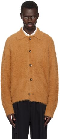 CMMN SWDN Tan Flynn Fluffy Cardigan