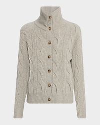 Wool & Cashmere Cable-Knit Cardigan