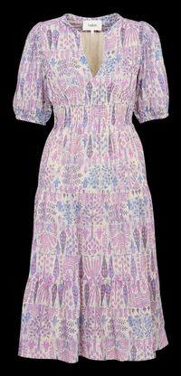 Ba&sh - Robe midi en coton imprimé - Taille 3 - Rose