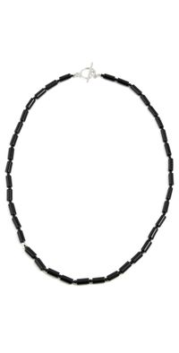 AGMES Vallen Necklace Sterling Silver/Onyx One Size