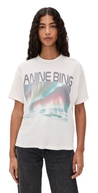 ANINE BING Cade Northern Lights Tee Off White M