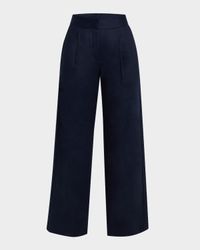 The Aster Lace-Trim Linen Pants
