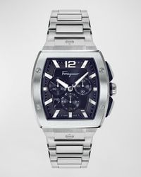 Men's F-80 Tonneau Chrono Stainless Steel Bracelet Watch