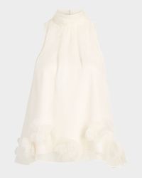 Deanna Floral High-Neck Top