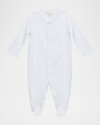 Kid's Pointelle Embroidered Angel Wing Footie, Size Newborn-6M