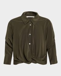 Leo Twist-Hem Cropped Top