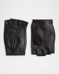 VLOGO Signature Leather Fingerless Gloves