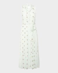 Thebez Ruffled High-Neck Midi Dress