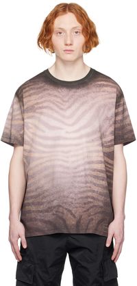Balmain Gray Zebra T-Shirt