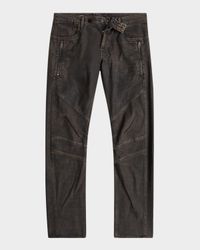 Men's Moto Cross 3D Zip Slim Jeans