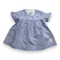 Petit Bateau - Seconde Main - Robe bébé bleu - 3 mois - Taille 3M - Bleu