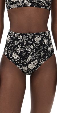 Ulla Johnson Zahara High Waisted Bikini Bottoms Midnight Bloom P