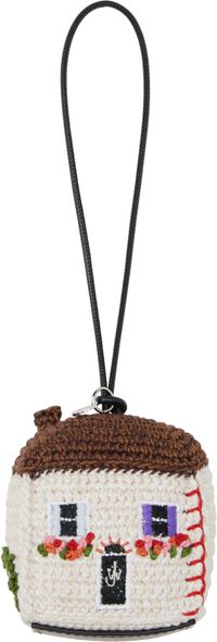 JW Anderson Brown & Off-White House Crochet Keychain