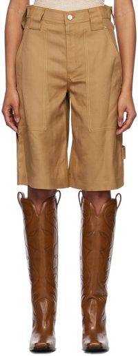Stella McCartney Tan Paneled Shorts