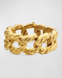 Cable Edge Curb Chain Bracelet in 18K Gold, 23mm
