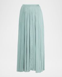 Lulu Pleated Satin Skirt