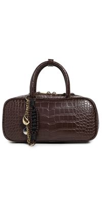 Dolce Vita Flyn Handbag Espresso Croco Leather One Size