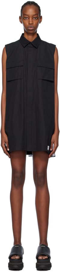 sacai Black Thomas Mason Edition Minidress