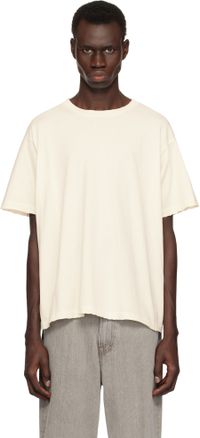 John Elliott T-shirt écourté Folsom blanc cassé