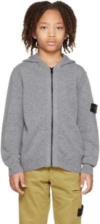 Stone Island Junior Kids Gray 508Z1 Hoodie