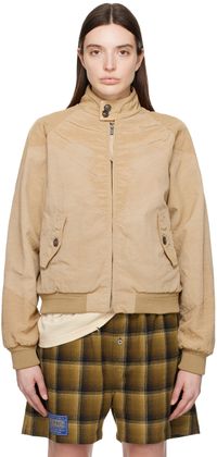 Maison Margiela Beige Raglan Sleeve Bomber Jacket