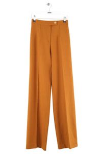 Modetrotter - Seconde Main - Pantalon droit en laine - Taille XS - Marron