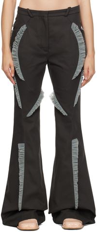 Kiko Kostadinov Gray Flared Trousers