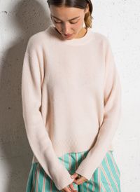 Kujten - Pull oversize col rond en cachemire - Taille 3 - Rose