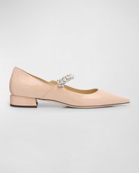 Bing Patent Crystal-Strap Ballerina Flats
