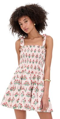 Hill House Home The Ribbon Charlotte Nap Dress Block Print/Poppy S