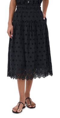 Marea Louisa Skirt Black Eyelet XL
