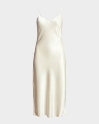 Satin Midi Slip Dress