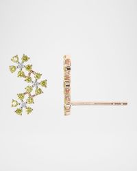 14k Rose Gold Diamond Daisy Climber Earring, Single, Left