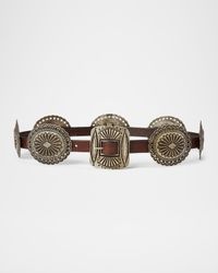 Western Buckle Leather Belt