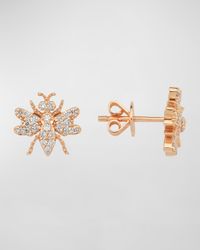 Bee Diamond Stud Earrings