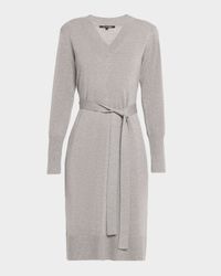 Russel Belted V-Neck Sweater Dress