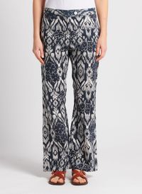 V De Vinster - Pantalon droit en coton imprimé - Taille L - Noir