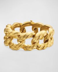 Cable Edge Curb Chain Bracelet in 18K Gold, 23mm